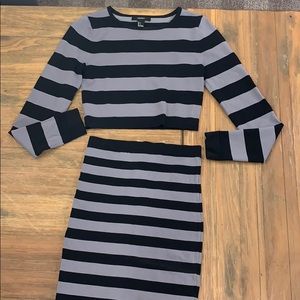 Forever 21 Skirts - Body con skirt and crop top set striped Forever 21 Skirts - Body con skirt and crop top set striped